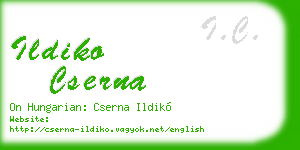 ildiko cserna business card