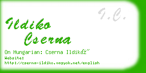 ildiko cserna business card